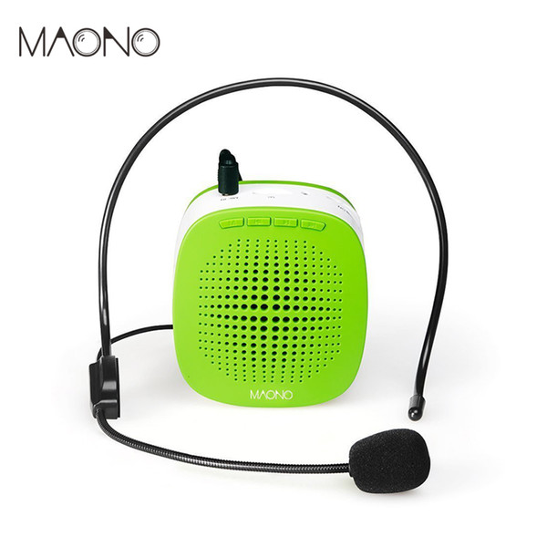 MAONO Portable Speaker Mini Voice Megaphone Waist Band Clip Support TF Card U Disk for Teacher Tour Guide Promotion