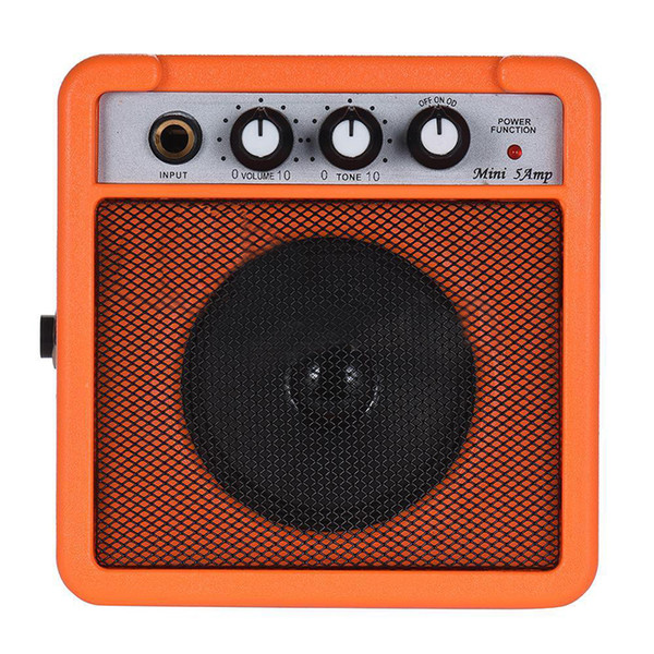 TTKK Portable Mini 5 Watt 9V Battery Powered Amp Speaker for Acoustic/ Electric Guitar Ukulele High-Sensitivity