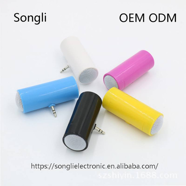 Colorful Mini 3.5mm jack Mobile Phone Speaker Portable Cylindrical Small Speaker For Iphone Samsung Huawei Phones Ipad Tablet