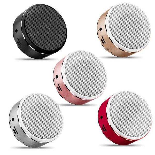 Metal Wireless Bluetooth Speaker Stereo Music Portable Mini Subwoofer Loudspeaker Audio Support USB 32G TF Card AUX jack