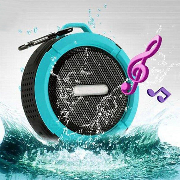 C6 Wireless Portable Bluetooth Speaker Column Waterproof Soundbar With HookTF Card Slot Handsfree Sucker Cup for Cellhone xiaomi