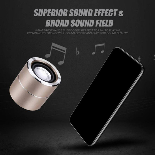 Metal Aluminum Alloy Mini Portable Subwoof Sound With Mic Mp3 Loudspeaker Mini Bluetooth Speaker Wireless Bluetooth Speaker