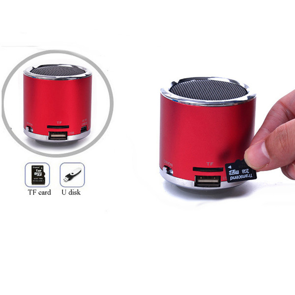 Mini Wireless Speaker Support TF Card 3.5mm AUX FM Radio USB Flash Disk Portable Speakers Subwoofers for MP3 PC Phone
