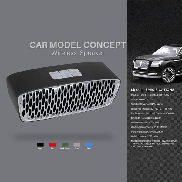 EDAL Dual Speaker Stereo Car Bluetooth Speaker Support TF card player NR-2023 Portable Mini Wireless Bluetooth 5.0