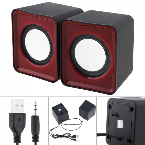 G-101 5W Speaker Mini USB 2.0 Speakers with 3.5mm Stereo Jack and USB Powered for PC Laptop Smartphone