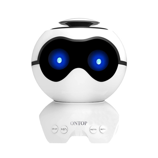 Russia and USA Mini Portable Cute Robot Smart Column Bluetooth Speaker With Calls Handsfree TF MP3