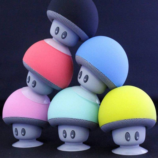 mini Cartoon Mushroom Blutooth Speaker Wireless Bluetooth 4.2 Speakers MP3 Player with Mic Portable Stereo for PC Mobile Phone