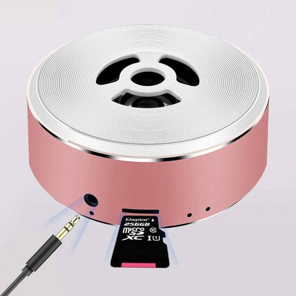 Metal MP3 Music Player with AUX jack USB TF Cards MICRO Portable Wireless Bluetooth Speaker HD HiFi Speakers For Mobile Phone