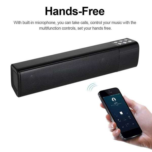 Newly Portable 10W HIFI Wireless Bluetooth Speaker Stereo Soundbar TF FM Column for TV Laptop Phone