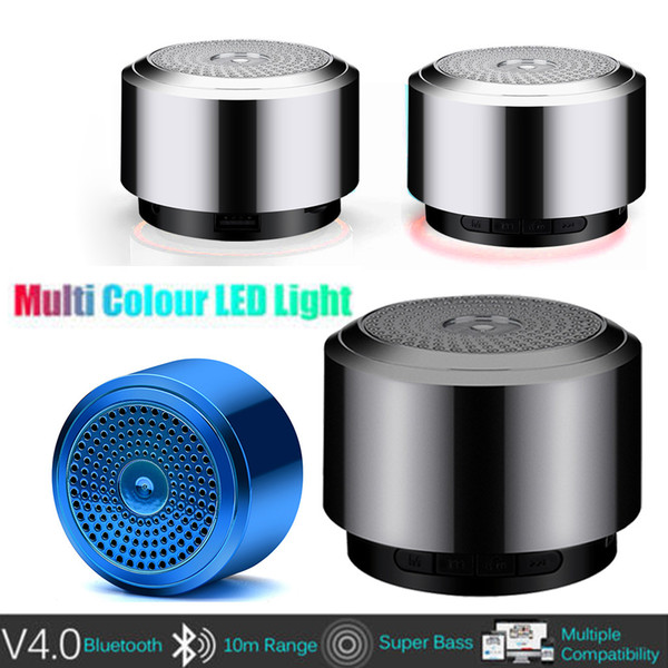 mini speaker Mini Bluetooth Speaker USB Led Light Wireless Portable Music Box Subwoofer Small portable caixa de som