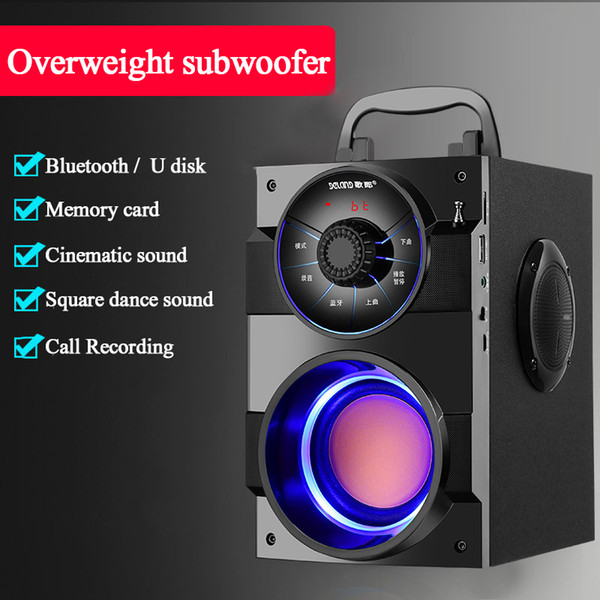 S37 Big Power outdoor Bluetooth Speaker Portable Wireless Stereo Bass Subwoofer Speakers Support Remote Control FM Radio TF AUX