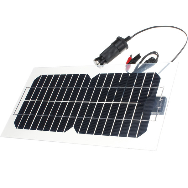 Hot Sale 5.5W 18V Semi-Flexible Transparent Monocrystalline Silicon Solar Panel solar Cell Sun Engergy Power+2 Clips+USB Charger