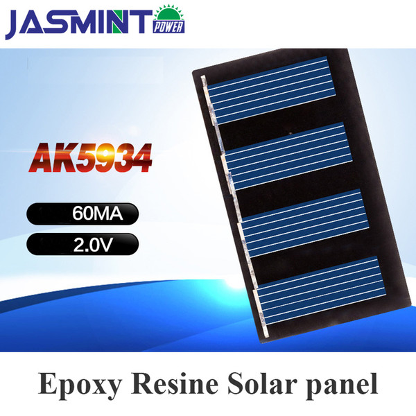 59*34mm 2V 60mA DIY Solar Panels Photovoltaic Solar Cells Power Charger Solar Epoxy resin