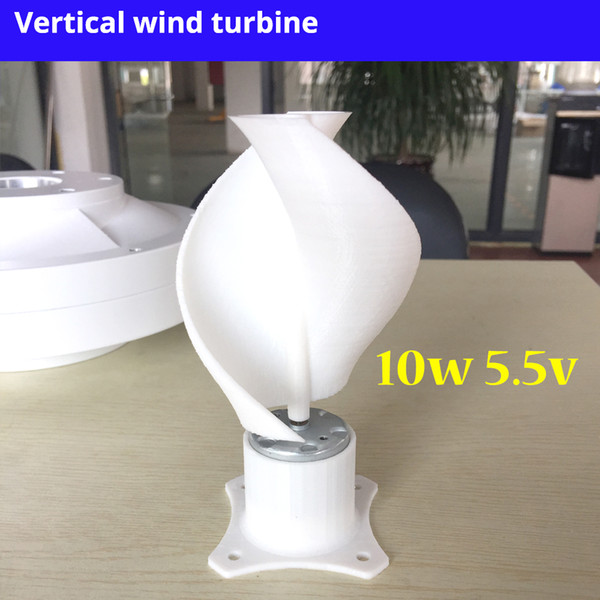 Micro Motor Small LED lights Vertical Axis Wind Turbine Generator Blades full set DIY wind generator windmill pink color 10w