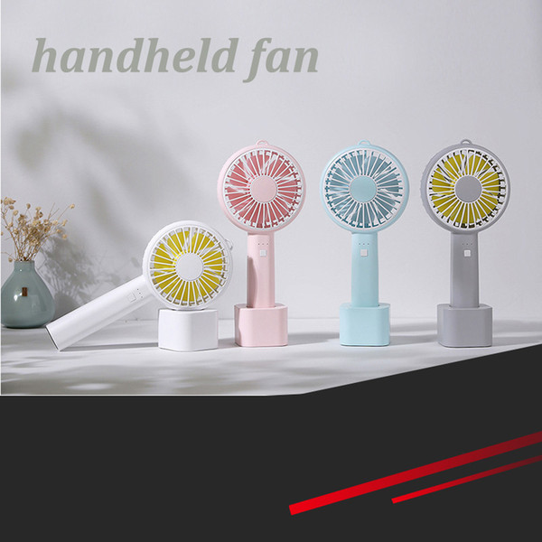 Creative USB handheld Macaron M6 fan Office desktop outdoor portable charging mini fan Square square, small round desktop USB ultra-quiet el