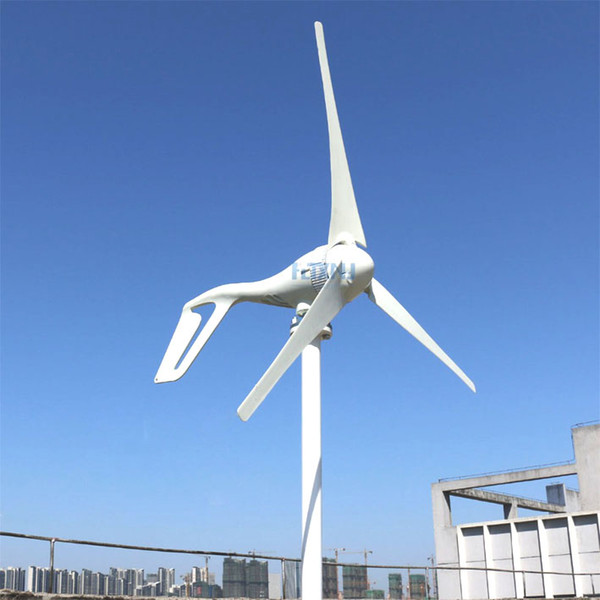 new 400w wind generator 12v 24v 48v wind turbine with 3 blades or 5 blades for streetlight garden lighting or home use