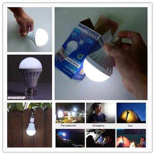 E27 LED bulbs emergency lamp 5W 7W 9W 12W Manual/Automatic control 180 degree light Street vendors 110-220v all can use