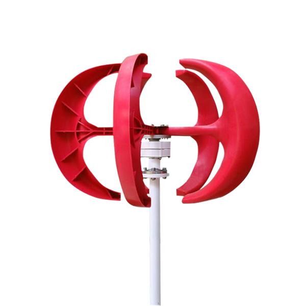 Factory Price free fast shipping Max 500W vertical red color Wind Turbine Generator 5Blades with Wind Generator Controller