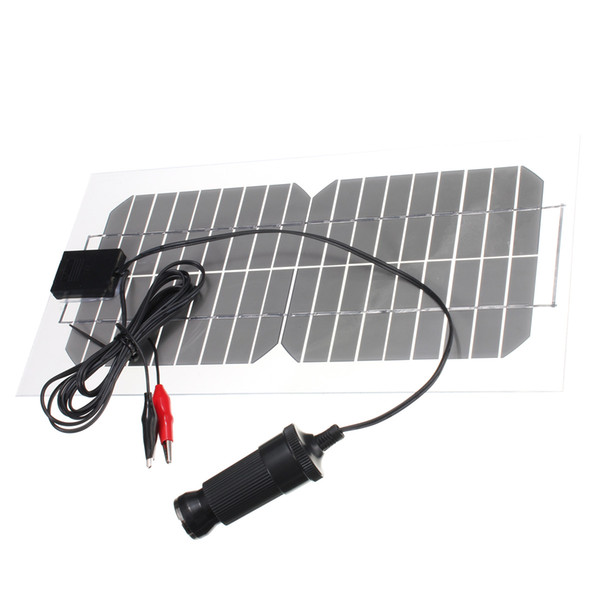 Freeshipping 5.5W 18V universal Semi-Flexible Transparent Monocrystalline Silicon Solar Panel Solar Cell Sun Engergy Power Clip+USB Charger