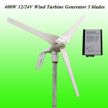 2015 Free Shipping 3 Years Warranty Hot Selling 3 Blades 400W 12V/24V Wind Turbine Generator+Waterprood Wind Charge Controller