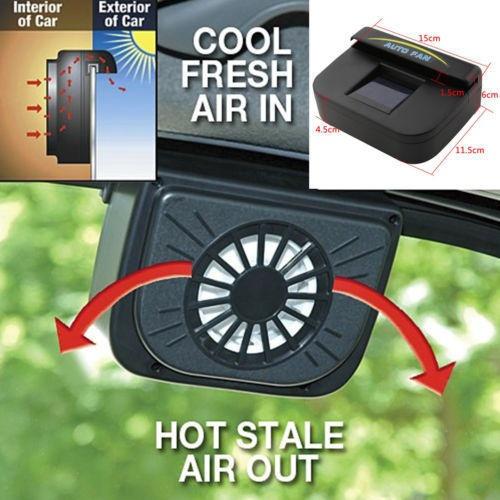 Auto Fan Car Automobile Exhaust Fans Solar Powered Ventilation System Blower Keeps Your Parked Gar Cooler Blows Hot Air