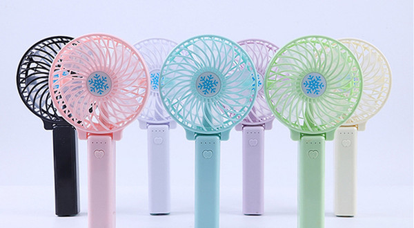 Hot Handy Usb Fan Foldable Handle Mini Charging Electric Fans Snowflake Handheld Portable For Home Office Best Gifts