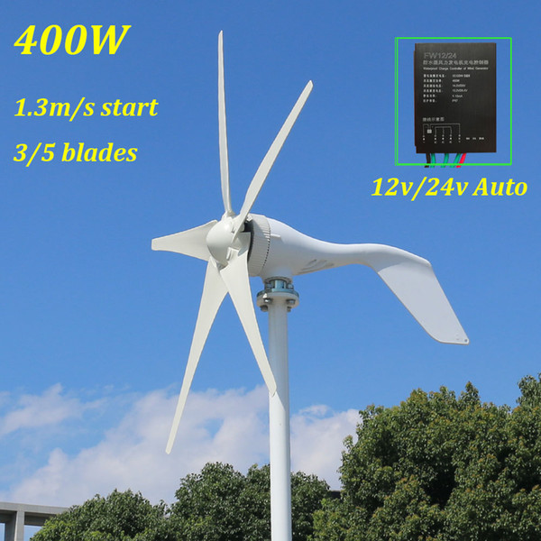 new arrival 400w wind power generator three phase AC 12v 24v 48v wind turbine with 12V 24V Auto switchs wind controller