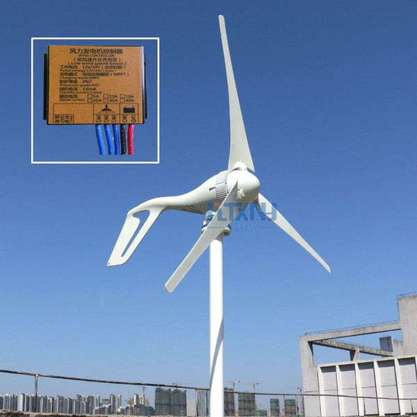 S3 new arrival 1.3m start up 100w 200w 300w 400w wind power generator three phase AC 12v 24v 48v wind turbine with MPPT regulator