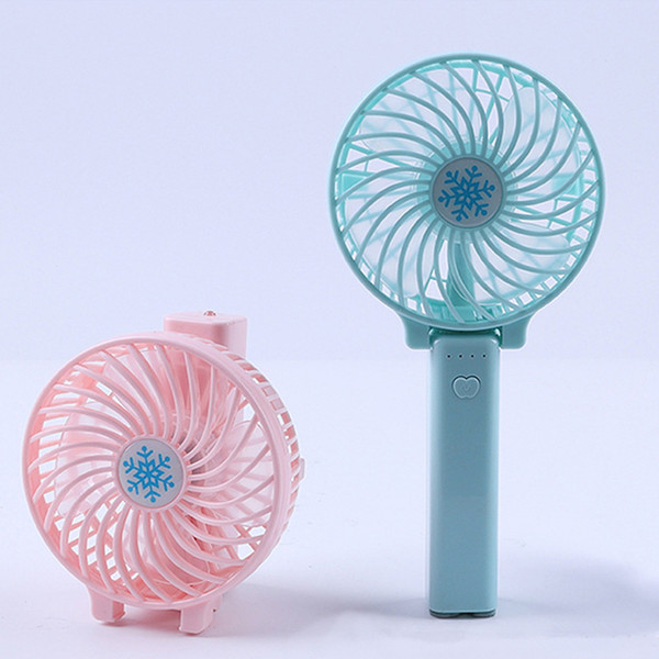 Handy Usb Fan Foldable Handle Mini Charging Electric Fans Snowflake Handheld Portable For Home Office Gifts RETAIL BOX good