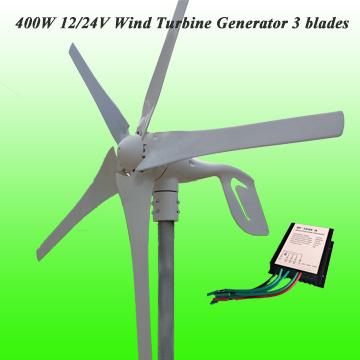 2015 Free Shipping Hot Selling Low Wind Speed Starting 5 Blades 400W 12V/24V Wind Generator Kit With IP67 Wind Generator Charge Controlle