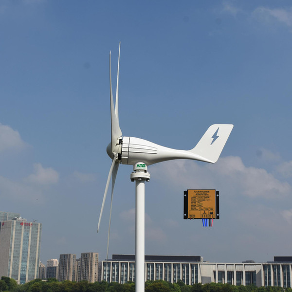 Advanced home wind turbine 500w 12v 24v small horizontal wind power generator with mppt boost controller