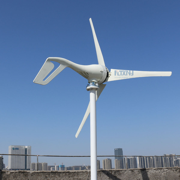 Nylon 5/3 blades small wind turbine generator for wind solar hybrid system 300w 400w 12v/24v/48v HAWT