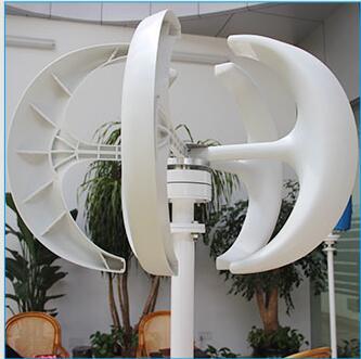 Vertical white color Wind Turbine Generator free fast shipping Max 500W 5Blades with Wind Generator Controller