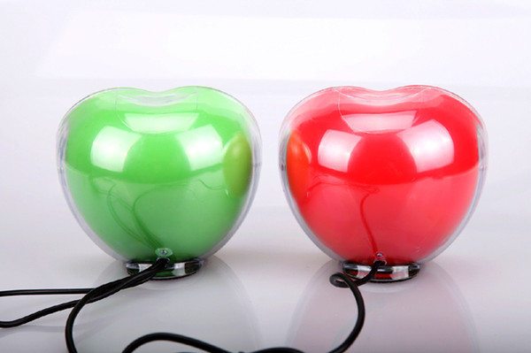 Stereo computer speakers,Apple shaped speaker,Dazzle color USB small speaker