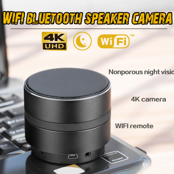 Bluetooth Speaker With WiFi Camera Monitoring Night Visionk 4K HD Video Recorder