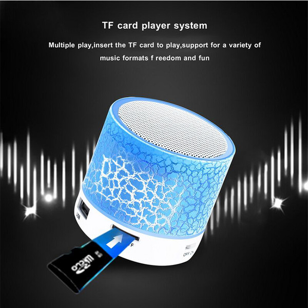 A9 Bluetooth Speaker Mini Wireless Loudspeaker Crack LED TF USB Subwoofer bluetooth Speakers mp3 stereo audio music player