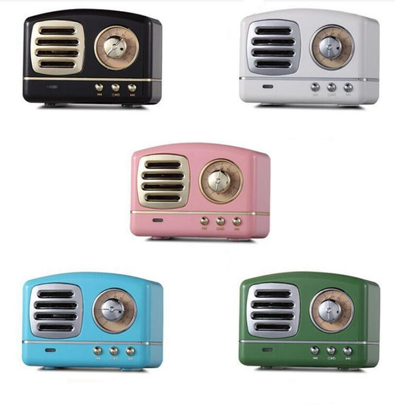 top quality 2018 Mini Vintage Bluetooth Speaker portable outdoor subwoofer wireless card gift audio