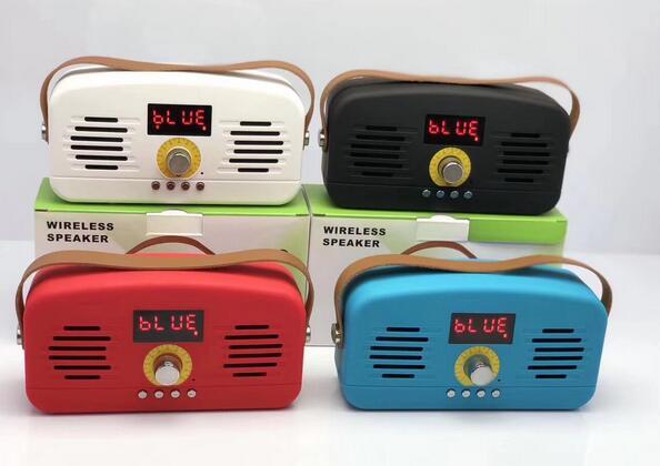 BEST quality 2018 Mini Vintage Bluetooth Speaker outdoor wireless card gift audio