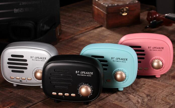 Q108 2018 American Mini Vintage Bluetooth Speaker outdoor wireless card gift audio