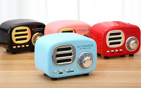 2018 Mini Vintage Bluetooth Speaker outdoor wireless card gift audio