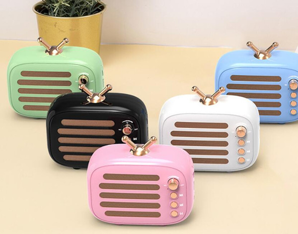 top quality 2018 Mini Vintage Bluetooth Speaker outdoor wireless card gift audio