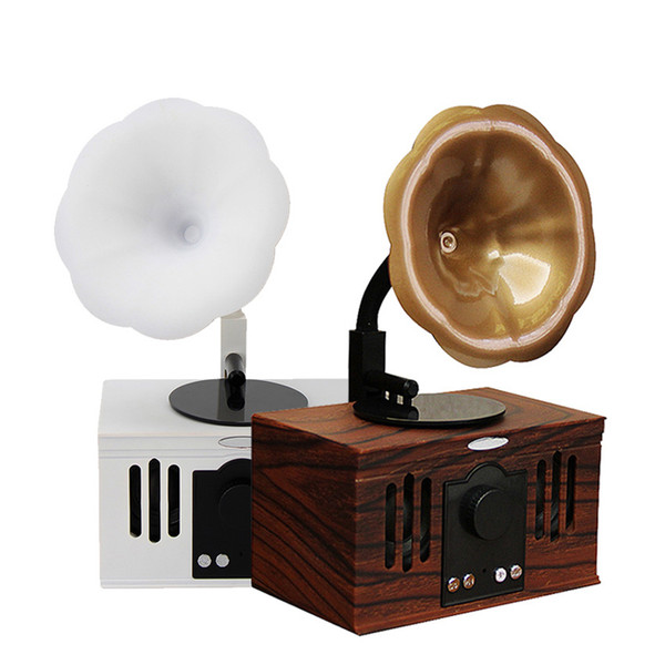 NEW AS80 Vintage Retro Phonograph Shape Wireless Bluetooth Speaker Stereo Music Player Sound Box Support TF Card Audio Input