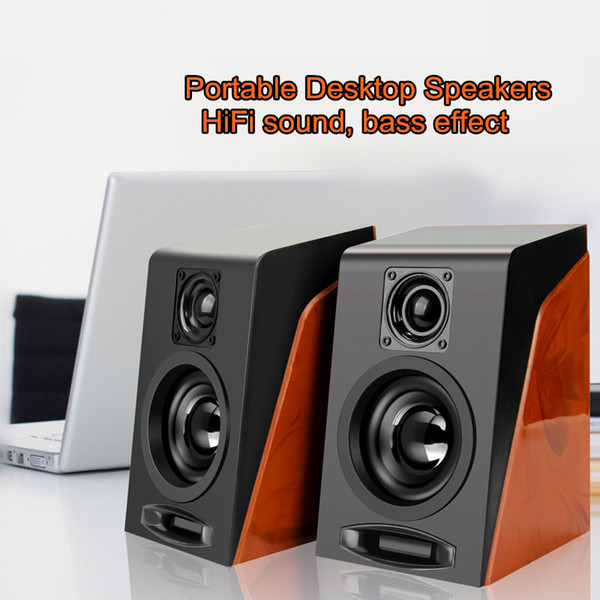 New MiNi Subwoofer Restoring Ancient Ways Desktop Small Computer PC Speakers With USB 2.0 & 3.5mm Interface