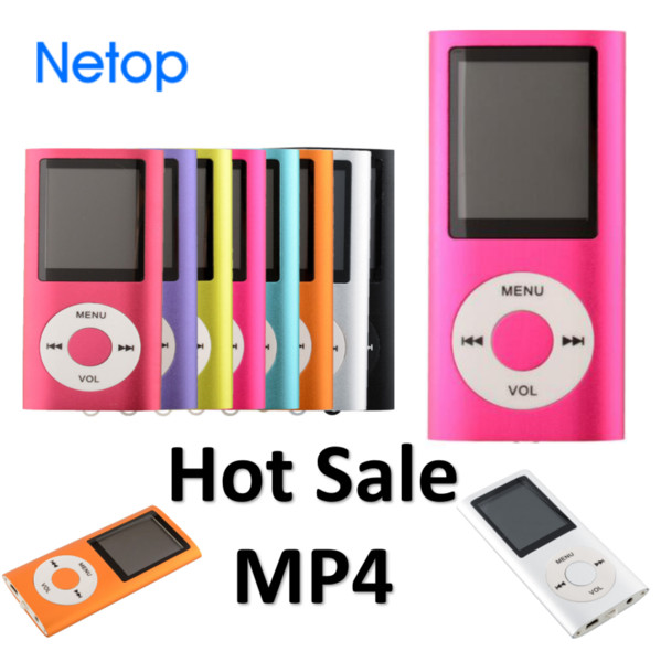 Netop Hot Sale Slim LCD MP4 Music Player Support 2GB To 16 GB TF Card Slot Free DHL Shipping