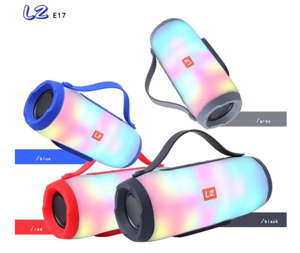 LZ-E17 Wireless Bluetooth Speaker Lantern Card Colorful Dazzling LED Fantasy Light Outdoor Small War Drum