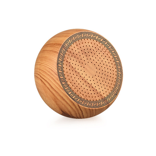 Mini Wooden Bluetooth Speaker Portable Subwoofers LED Circle MP3 Player AUX Audio TF Card Play Handsfree Calling Outdoor Wood Speakers