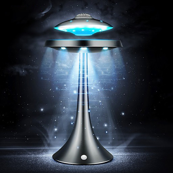 Magnetic levitated UFO style seven color light smart Bluetooth speaker bass denoise waterproof super long standby wireless charging audio