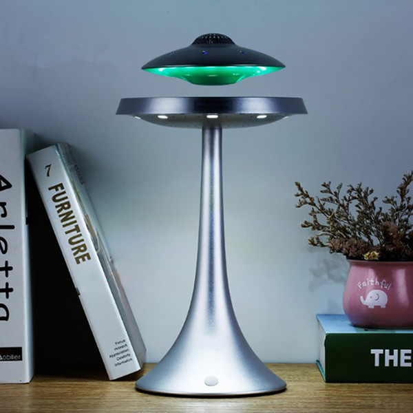 Smart Bluetooth speakers UFO style maglev charging Seven colors LED lights bass stereo waterproof wireless charging HIFI Desk lamp audios
