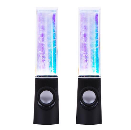DHL Free Wireless Bluetooth Music Fountain Waterfall Speakers smart Spring USB Dancing Speaker with LED light-show Magic speaker 2 pcs