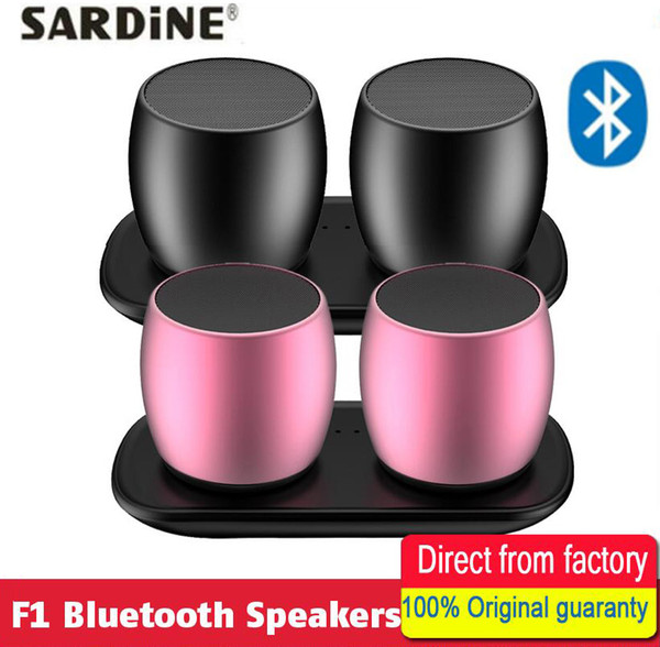 Sardine F1 Metal Bluetooth Speakers TWS System column Portable mini Speaker 3D Stereo Computer Subwoofer Loudspeaker MP3 Player